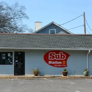 the front of the building