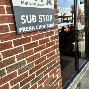the entrance to a sub stop
