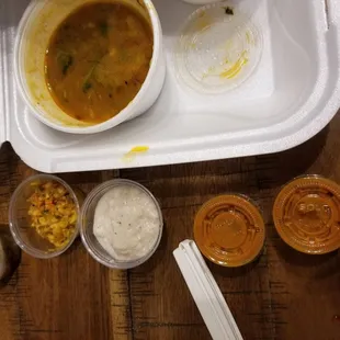 I ordered the goat thali and have no idea what most of the other stuff was except it was good