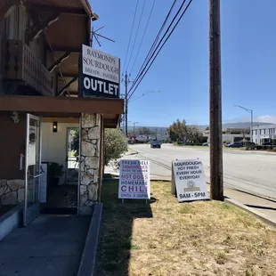 the outside of a business