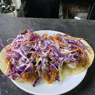 Hot Chicken Tacos are a must!