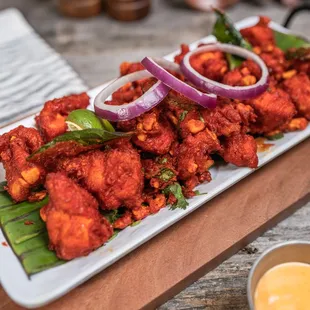 chicken wings and fried chicken, food