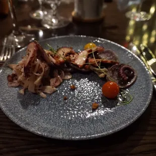 a plate of food on a table