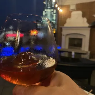 Old fashioned on the rooftop