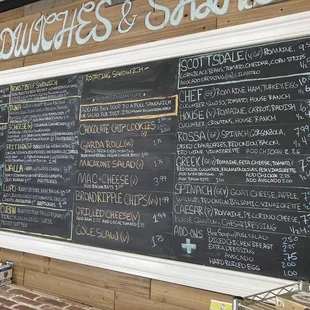 Blackboard menu