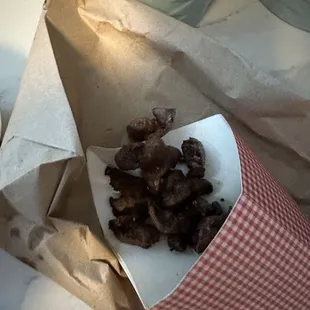 Tasteless livers and gizzards