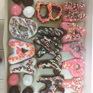 a box of assorted doughnuts
