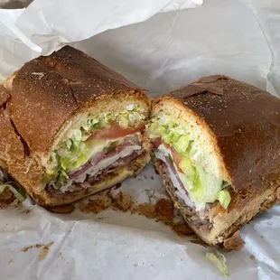 The Atomic Sub - smallest size. The bread was perfectly toasted, the ingredients inside were delicious!