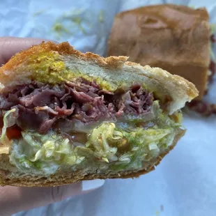 Hot Pastrami Sub with Swiss