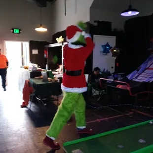 The Grinch came and played golf at Christmas time