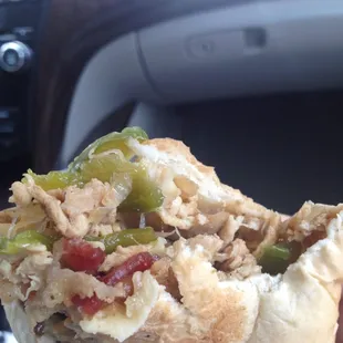 Remains of a chicken bomb. So good!