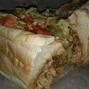 Chicken Terriyaki sub $7.49 + mushrooms $1 yum yum!