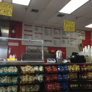 Order and pickup counter