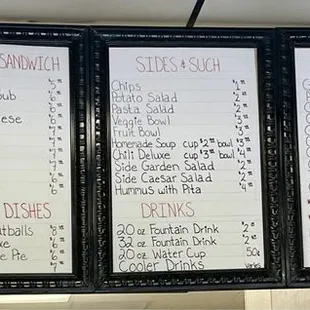 Wall mounted menu over counter - 06-29-2024