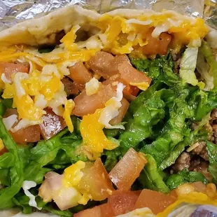 Soft Beef Taco on Flour Tortilla