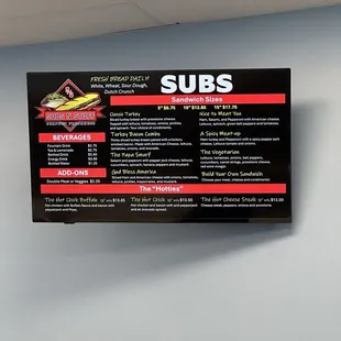 "Subs" Menu