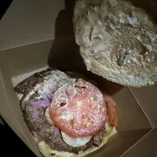 I went up to the man and said that he forgot to put lettuce on the burger and his response was "Sorry we are out I would have to prep some"