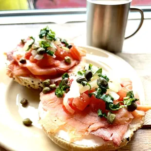 Lox Bagel &amp; Reese&apos;s Mocha