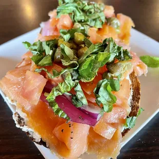 Lox Bagel, $9