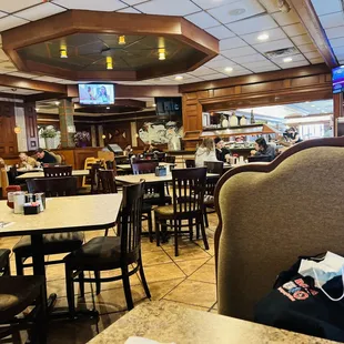 a view of the dining area