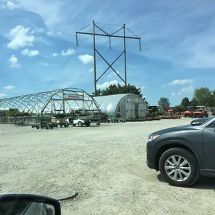 a car parked in a lot