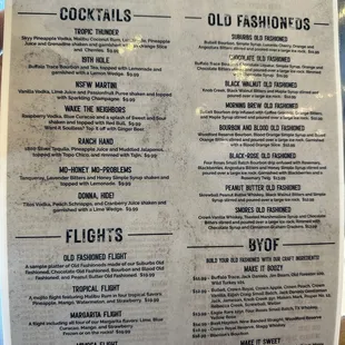 Cocktail Menu