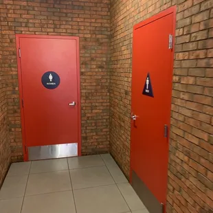 Bathrooms available for customers