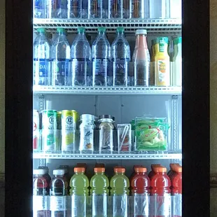 a vending machine filled with drinks and sodas