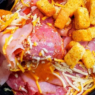 Supreme meats #4 double the meat..sandwich turned into a salad. Yummy