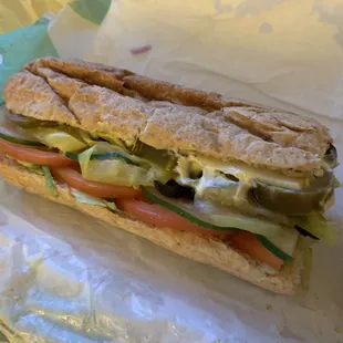 Veggie Delite with light mayo and mustard