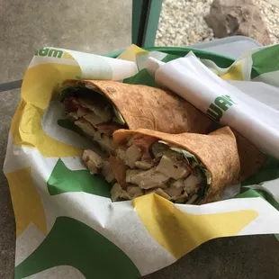 a sandwich wrapped in a wrapper