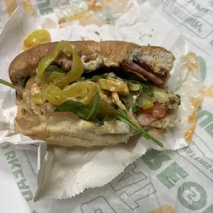 Sandwich with BURNT bread.