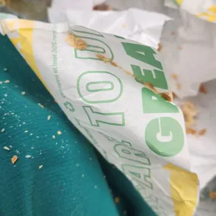 Dry flakes from old bread