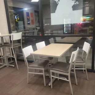 Clean, spacious dining area