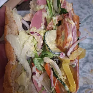 this was after moving the meat to show no other olives, wax peppers or spinach.