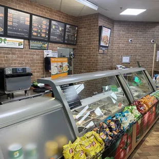 No employees working and when I asked the other staff if you could get a sandwich they told me someone should be working.