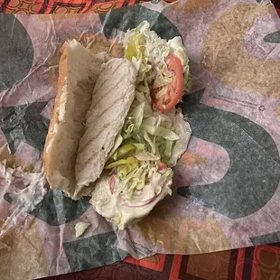 Messy sandwich- oven roasted chicken