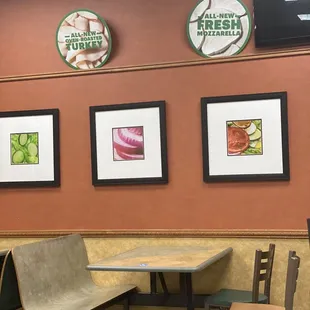 a table and chairs in a restaurant