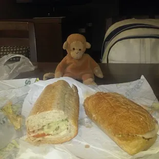 The monkey loves subway