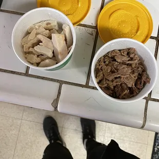 This is the double extra that I had to get so I had them put in containers and had it in my lunch ;)~