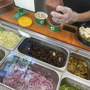 This is when I found out I had to double up and couldn't split so the other went in to-go containers