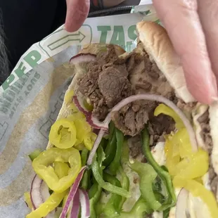 Inside the $11 sandwich upon getting home