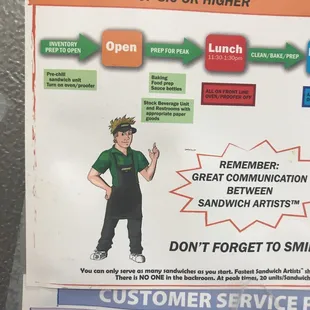 a sign for a fast and friendly service