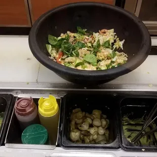 My chopped salad is ready to be served