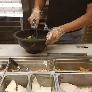 Chopped Salad in progress