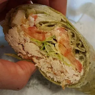 Details of my roast chicken wrap