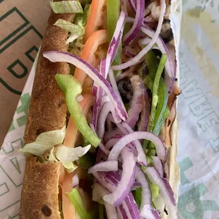 Subway Club!!!! With extra onions and green peppers.
