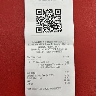 6 inch Meatball Marinara