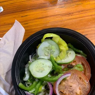 Do not give water to customers unless they pay $2.00 for tap water.  Scrawny salad for $8.64.