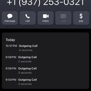 2nd Log of attempted calls